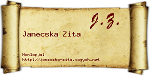 Janecska Zita névjegykártya